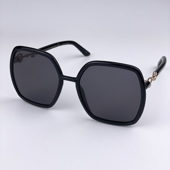 NEW Gucci  GG0890S 001 Black Gray Square Women Sunglasses - Picture 3 of 11